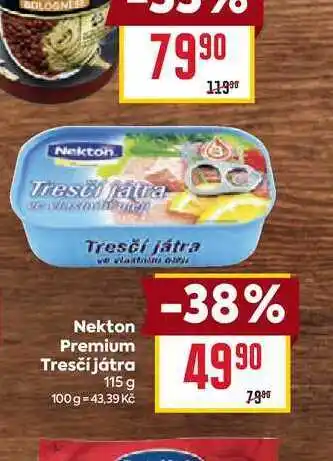 Billa Nekton Premium Tresčí játra nabídka