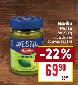 Billa Barilla Pesto od nabídka