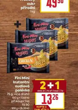 Billa Fini Mini Instantní nudlová polévka nabídka
