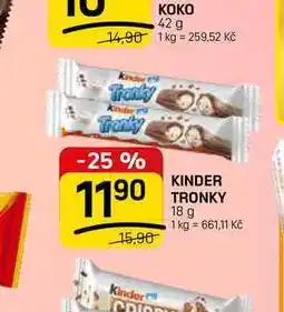 Flop KINDER TRONKY nabídka