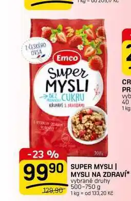 Flop SUPER MYSLI | MYSLI NA ZDRAVÍ* vybrané druhy nabídka