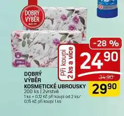 Flop DOBRÝ VÝBĚR KOSMETICKÉ UBROUSKY 2990 200 ks | 2vrstvé nabídka