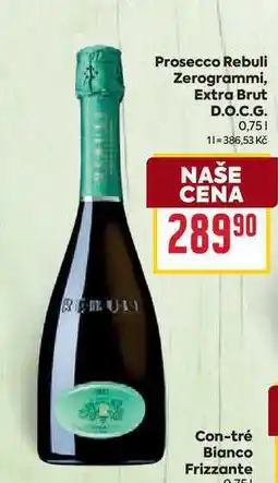Billa Prosecco Rebuli Zerogrammi, Extra Brut D.O.C.G nabídka