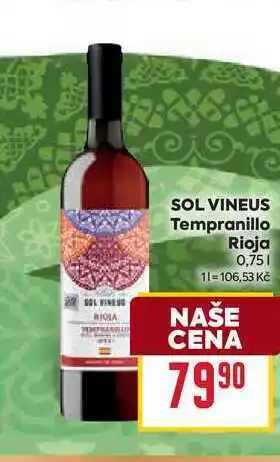 Billa SOL VINEUS Tempranillo Rioja nabídka