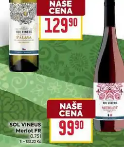 Billa SOL VINEUS Merlot FR nabídka