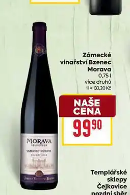 Billa Zámecké vinařství Bzenec Morava nabídka