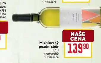Billa Michlovský pozdní sběr nabídka