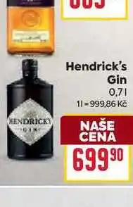 Billa Hendrick's Gin nabídka