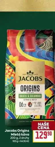 Billa Jacobs Origins Mletá káva nabídka
