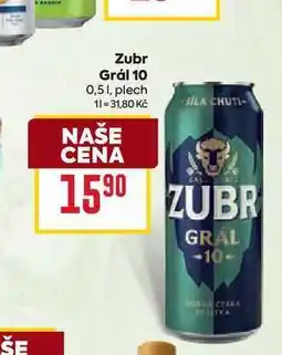 Billa Zubr Grál 10 0,51, plech nabídka