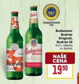 Billa Budweiser Budvar Originál, Budvar 33 nabídka