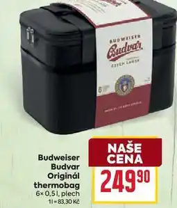 Billa Budweiser Budvar Originál thermobag 6x0,51, plech nabídka