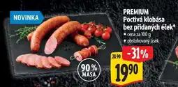 Albert PREMIUM Poctivá klobása bez éček nabídka