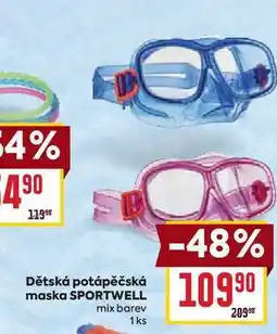 Billa Dětská potápěčská maska SPORTWELL mix barev 1ks nabídka