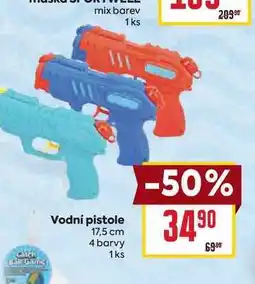 Billa Vodní pistole 17,5 cm 4 barvy 1ks nabídka