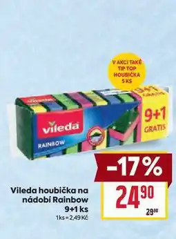 Billa Vileda houbička na nádobí Rainbow 9+1 ks nabídka