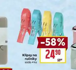 Billa Klipsy na ručníky sada 4 ks nabídka