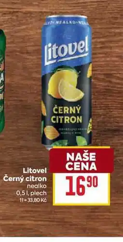 Billa Litovel Černý citron nealko 0,51, plech nabídka