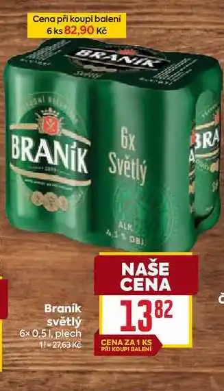 Billa Braník světlý 6x 0,51, plech nabídka
