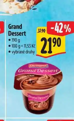 Albert Grand Dessert nabídka