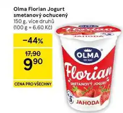 Tesco Olma Florian Jogurt smetanový ochucený, 150 g, více druhů nabídka