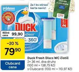 Tesco Duck Fresh Discs WC čistič, 2x 36 ml, dva druhy nabídka
