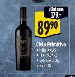Albert Cielo Primitivo nabídka