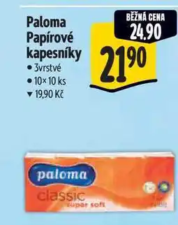 Albert Paloma Papírové kapesníky 3vrstvé 10×10 ks nabídka