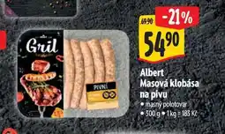 Albert Albert Masová klobása na pivu nabídka