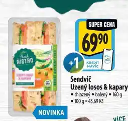 Albert Sendvič Uzený losos & kapary nabídka