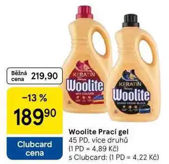 Tesco Woolite Prací gel, 45 PD, více druhů nabídka