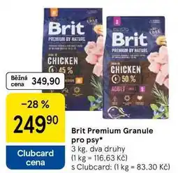 Tesco Brit Premium Granule pro psy, 3 kg, dva druhy nabídka
