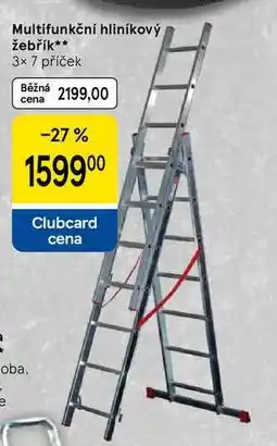 Tesco Multifunkční hliníkový žebřík, 3x 7 příček nabídka