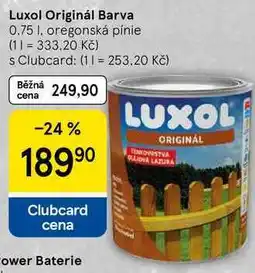 Tesco Luxol Originál Barva, 0.75 l, oregonská pínie nabídka
