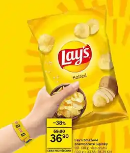 Tesco Lay's Smažené bramborové lupínky, 110-130 g, více druhů nabídka