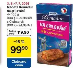 Tesco Madeta Romadur na grilování, 4× nabídka