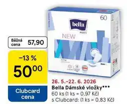 Tesco Bella Dámské vložky, 60 ks nabídka