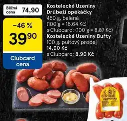 Tesco Kostelecké Uzeniny Drůbeží opékáčky, 450 g, balené nabídka