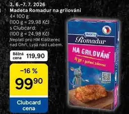 Tesco Madeta Romadur na grilování, 4× nabídka
