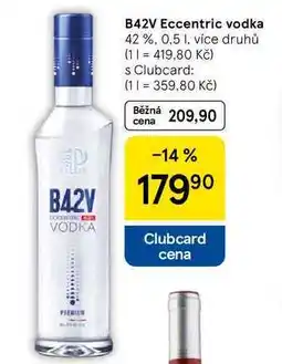 Tesco B42V Eccentric vodka 42%, 0,5 l, více druhů nabídka