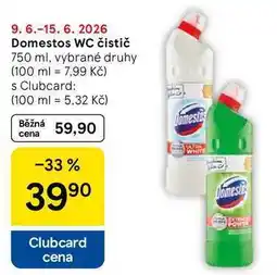 Tesco Domestos WC čistič, 750 ml, vybrané druhy nabídka