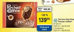 Tesco Ferrero Zmrzlina Pocket coffee, 4× nabídka