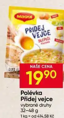 Hruška Maggi Polévka Přidej vejce vybrané druhy nabídka
