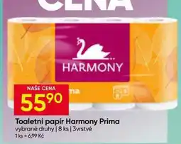 Hruška Harmony toaletní papír 3-vrstv. 8 rolí, vybrané druhy nabídka