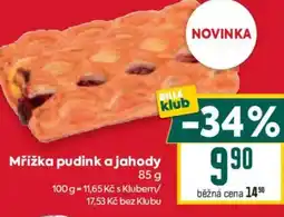 Billa Mřížka pudink a jahody nabídka