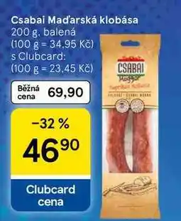 Tesco Csabai Maďarská klobása, 200 g, balená nabídka