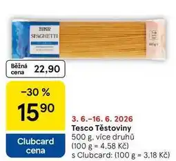 Tesco Tesco Těstoviny, 500 g, více druhů nabídka