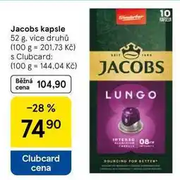 Tesco Jacobs kapsle, 52 g, více druhů nabídka