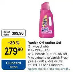 Tesco Vanish Praci prášek, 470 g, dva druhy nabídka