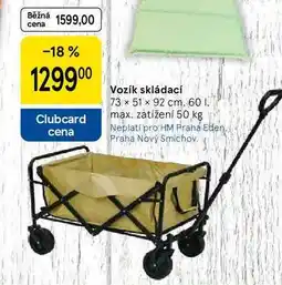 Tesco Vozík skládací, 73 x 51 x 92 cm, 60 l, max. zatížení 50 kg nabídka